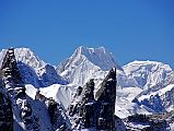 Gokyo 6 Knobby View 3 View To Southwest - Dragker-Go And Tsoboje Dragker-Go and Tsoboje are visible to the southwest from Knobby View north of Gokyo.
